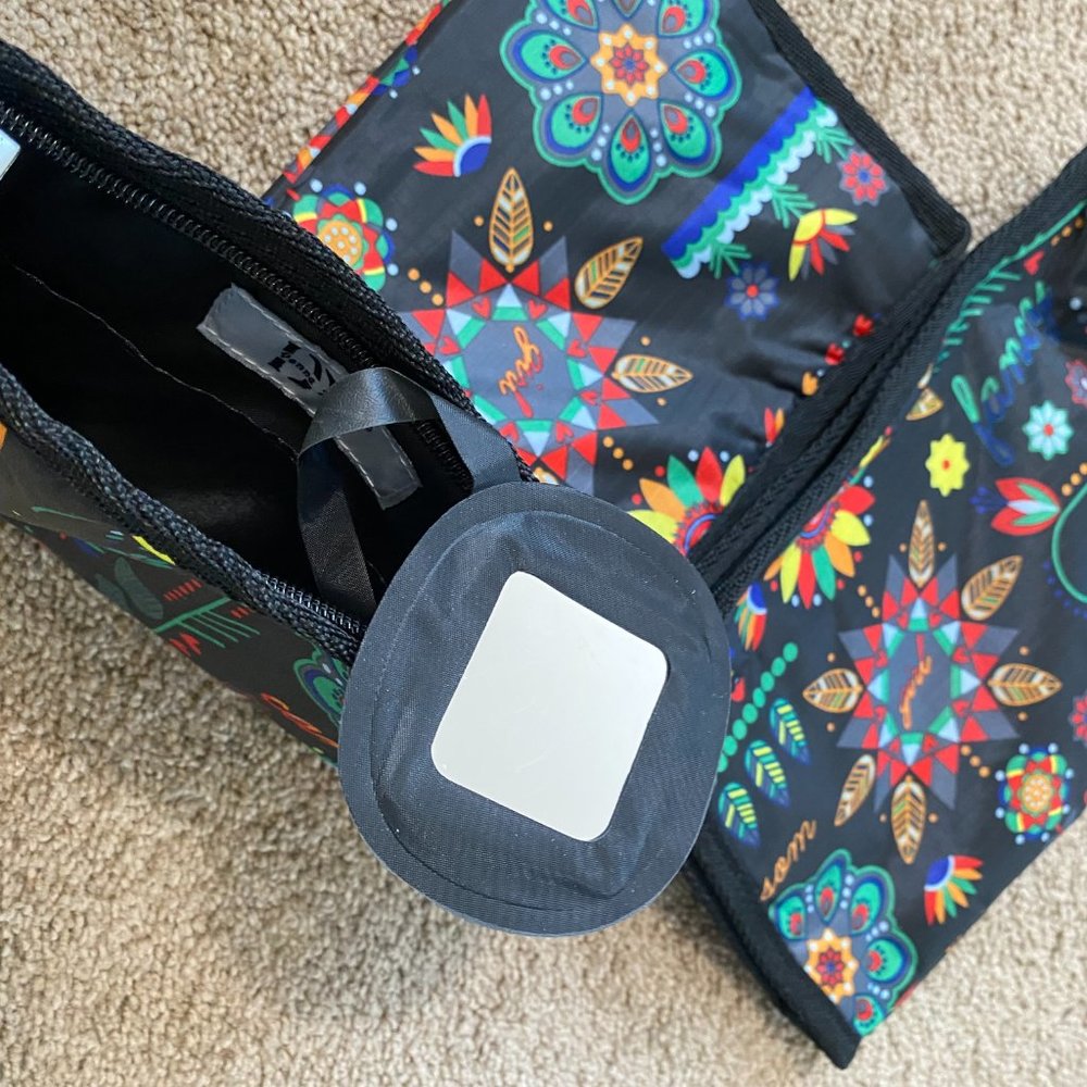 Donna Moore DM Cosmetic zippered Make Up Bag with mirror Unisex set of 3 - Picture 3 of 10